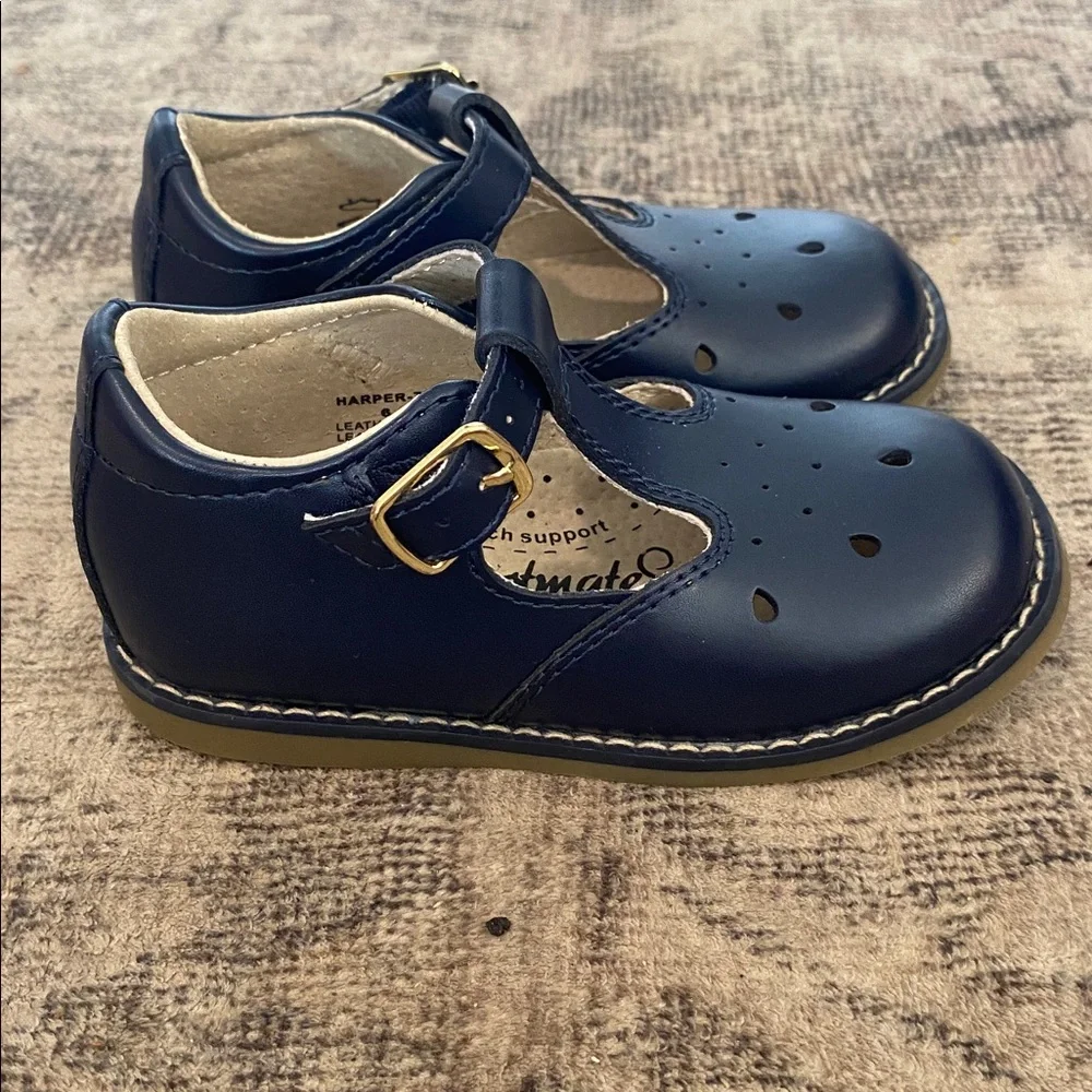 Footmates Harper 7201 Navy Mary Jane Girl shoes Size 6.5 Leather